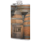 Holzfass Kegs Mit Monogramm fotografisch Flachmann (Links)