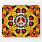 Holzfeather Geometric Art Peace Sign Mousepad (Vorne)