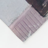 HOLZFENSTER AUF BLAUE KONKRETE WAND FLEECEDECKE (Ecke)