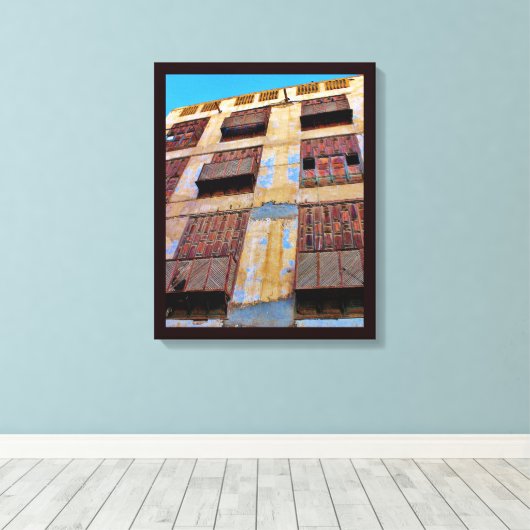 Holzfenster Leinwanddruck (Insitu (Holzboden))