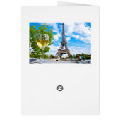 Holzfenster mit Blick auf den Eiffelturm, Paris (Hinten)