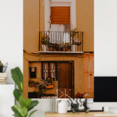HOLZFENSTER MIT GRÜNEN PFLANZE POSTER (Heimbüro)