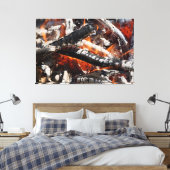 Holzfeuer Leinwanddruck (Insitu (Schlafzimmer))