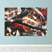 Holzfeuer Leinwanddruck (Insitu (Holzboden))