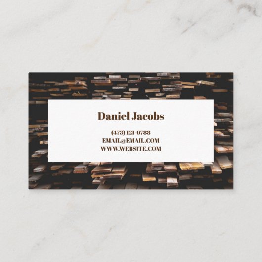 Holzfirma Visitenkarte (Rückseite)