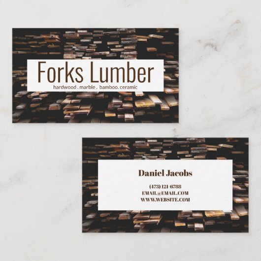 Holzfirma Visitenkarte (Vorne/Hinten)