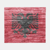 Holzflagge Fleecedecke (Vorderseite (Horizontal))
