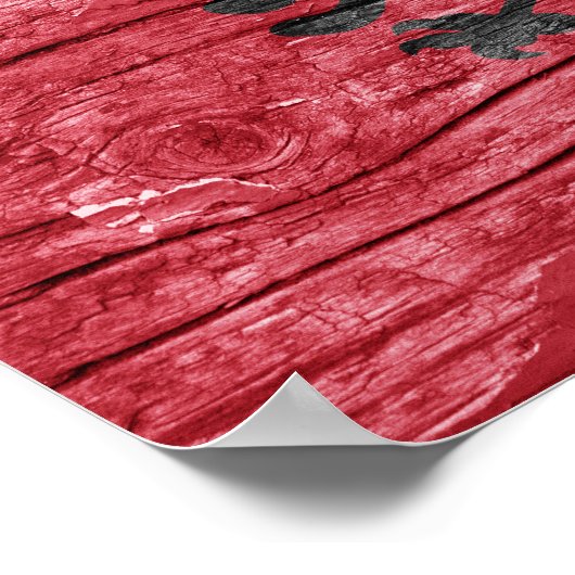 Holzflagge Poster (Ecke)