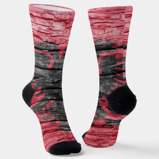 Holzflagge Socken (Gewinkelt)