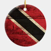 Holzflagge Trinidad und Tobago Keramik Ornament (Hinten)