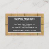 Holzfliesen Bodenbelag mit Holzwerkstoff Visitenkarte (Rückseite)