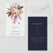 HOLZFLORA BLUSH DREAM CATCHER WEDEN DANK VISITENKARTE (Vorne/Hinten)