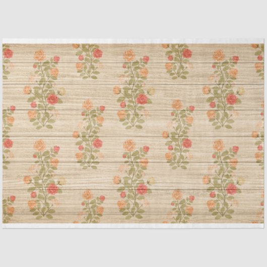 Holzfloral Modernes beliebtes Gewebepapier Seidenpapier (Vorderseite)