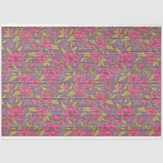 Holzfloral Modernes beliebtes Gewebepapier Seidenpapier (Vorderseite)