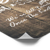 Holzflorale wählen einen Platz, kein Hochzeitszeic Poster (Ecke)