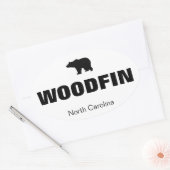 Holzflossen, NC Decal Ovaler Aufkleber (Umschlag)