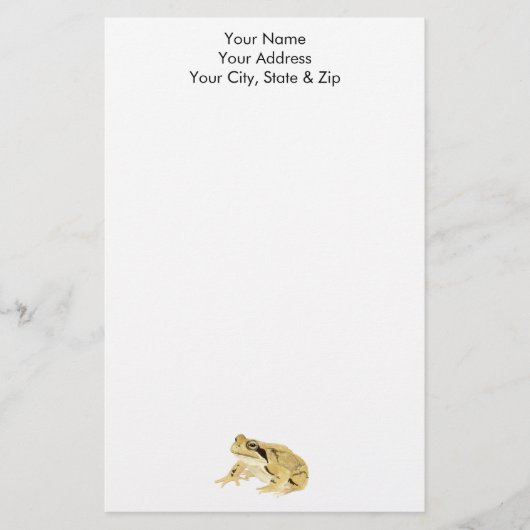 Holzfrosch Briefpapier (Vorderseite)