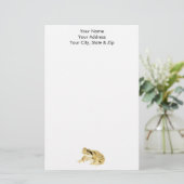 Holzfrosch Briefpapier (Stehend Vorderseite)