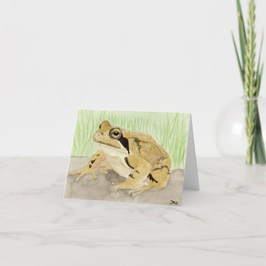 Holzfrosch Dankeskarte (Vorderseite)