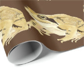 Holzfrosch Geschenkpapier (Rolleneckpunkt)