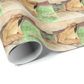 Holzfrosch Geschenkpapier (Rolleneckpunkt)