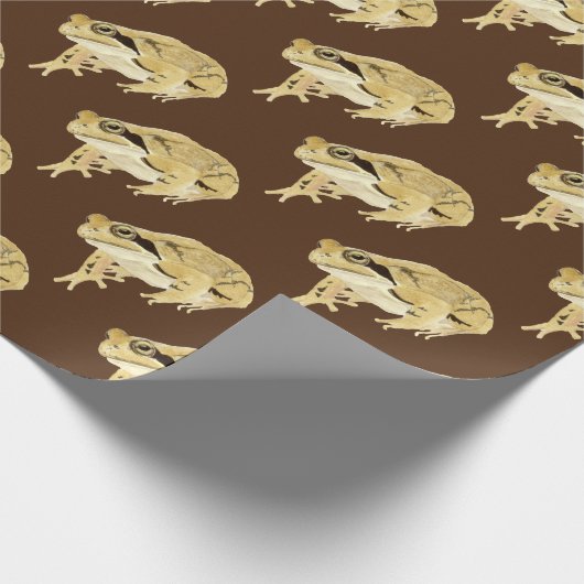 Holzfrosch Geschenkpapier (Ecke)