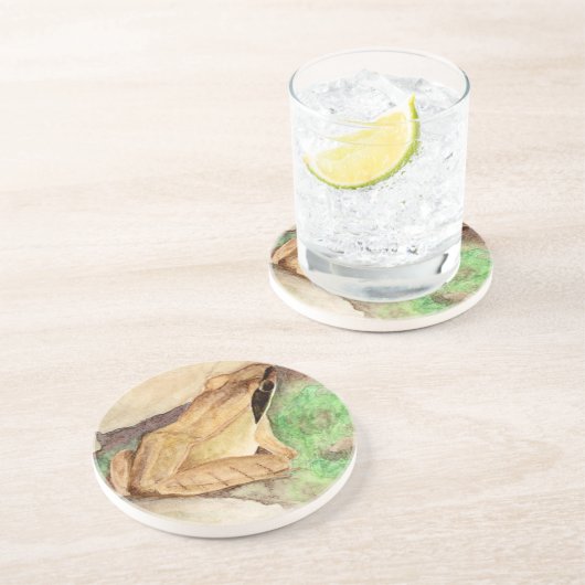 Holzfrosch Getränkeuntersetzer (Seite)