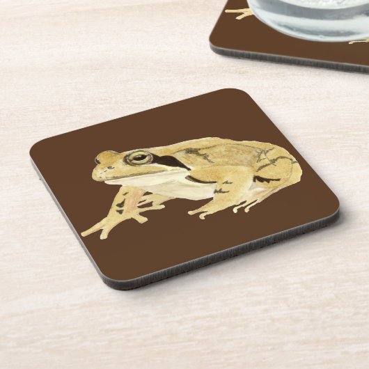 Holzfrosch Getränkeuntersetzer (Linke Seite)