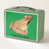 Holzfrosch Metall Brotdose (Vorderseite)