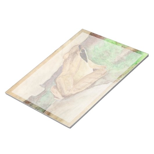 Holzfrosch Notizblock (angewinkelt)