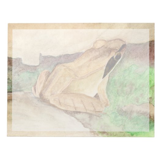 Holzfrosch Notizblock (Vorderseite)