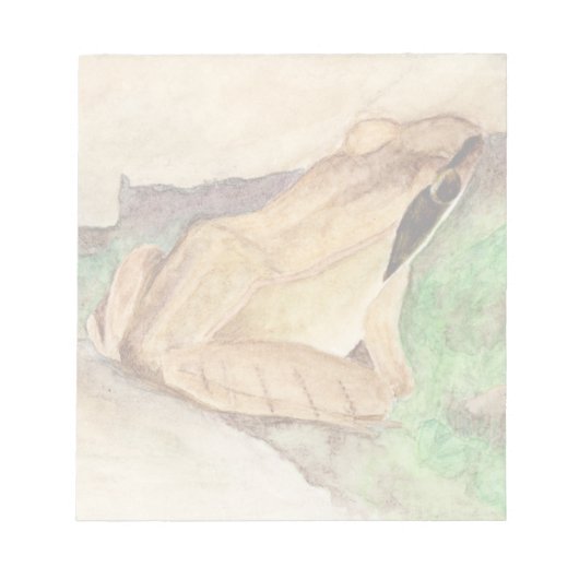 Holzfrosch Notizblock (Vorderseite)