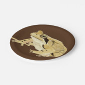 Holzfrosch Pappteller (Schrägansicht)