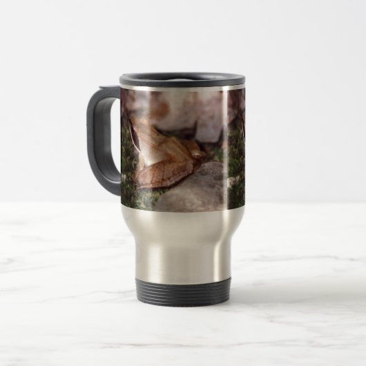 Holzfrosch Reisebecher (Vorderseite Links)