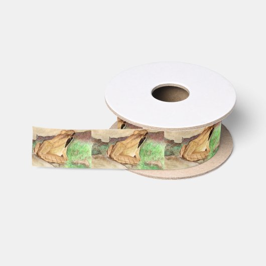 Holzfrosch Satinband (Spule)
