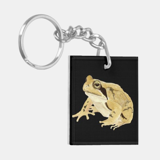 Holzfrosch Schlüsselanhänger (Vorderseite links)