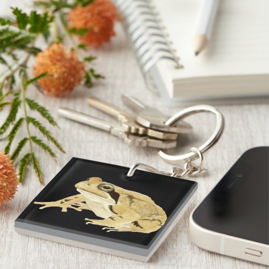 Holzfrosch Schlüsselanhänger (Vorderseite rechts)