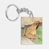 Holzfrosch Schlüsselanhänger (Vorderseite links)