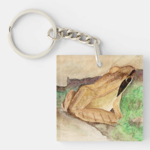Holzfrosch Schlüsselanhänger