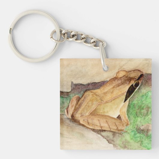 Holzfrosch Schlüsselanhänger (Vorderseite)