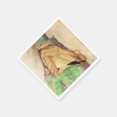Holzfrosch Serviette (Ecke)
