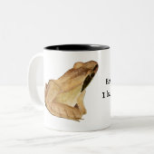 Holzfrosch Zweifarbige Tasse (Vorderseite Links)