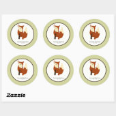 Holzfuchs bevorzugen Sticker 3,5 cm (Blatt)