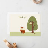 Holzfuchs und -schale mitteilungskarte (Vorderseite/Rückseite Beispiel)