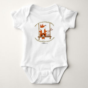 Holzfuchs und Sonnenschwung Baby Strampler