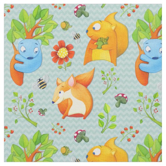 Holzfuß-Aquarell Stoff (Nahaufnahme)