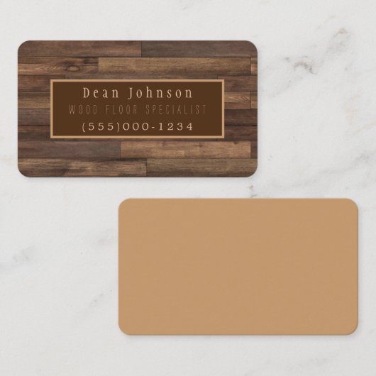 Holzfußboden-Design-Tischler Beruflich Visitenkarte (Vorne/Hinten)