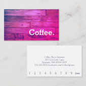 Holzfußboden Einfache Loyalität Kaffee Punch-Karte Treuekarte (Vorne/Hinten)