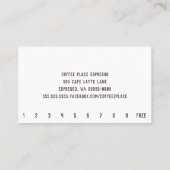 Holzfußboden Einfache Loyalität Kaffeekarte Treuekarte (Rückseite)