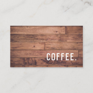 Holzfußboden Einfache Loyalität Kaffeekarte Treuekarte